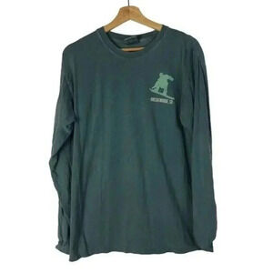 Comfort Colors Breckenridge Colorado Blue Snowboard Graphic Long Sleeve T-Shirt